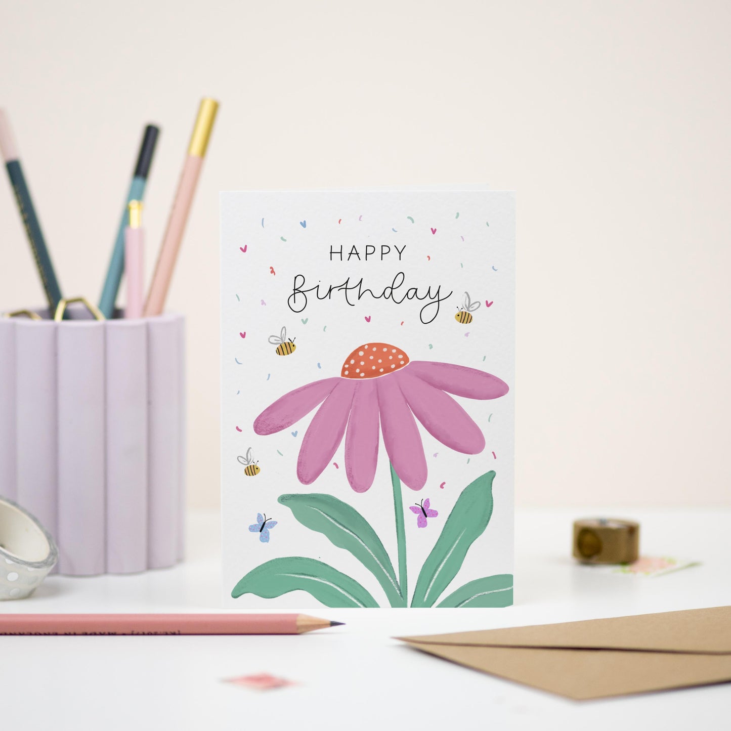 Big Flower Birthday Card