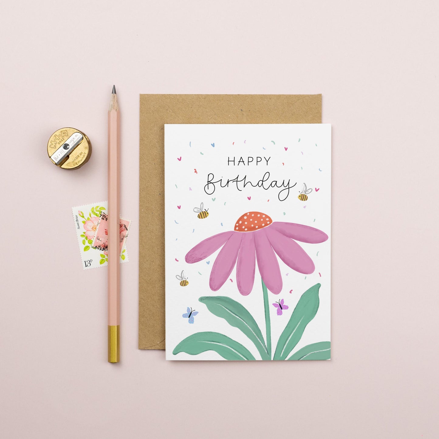 Big Flower Birthday Card