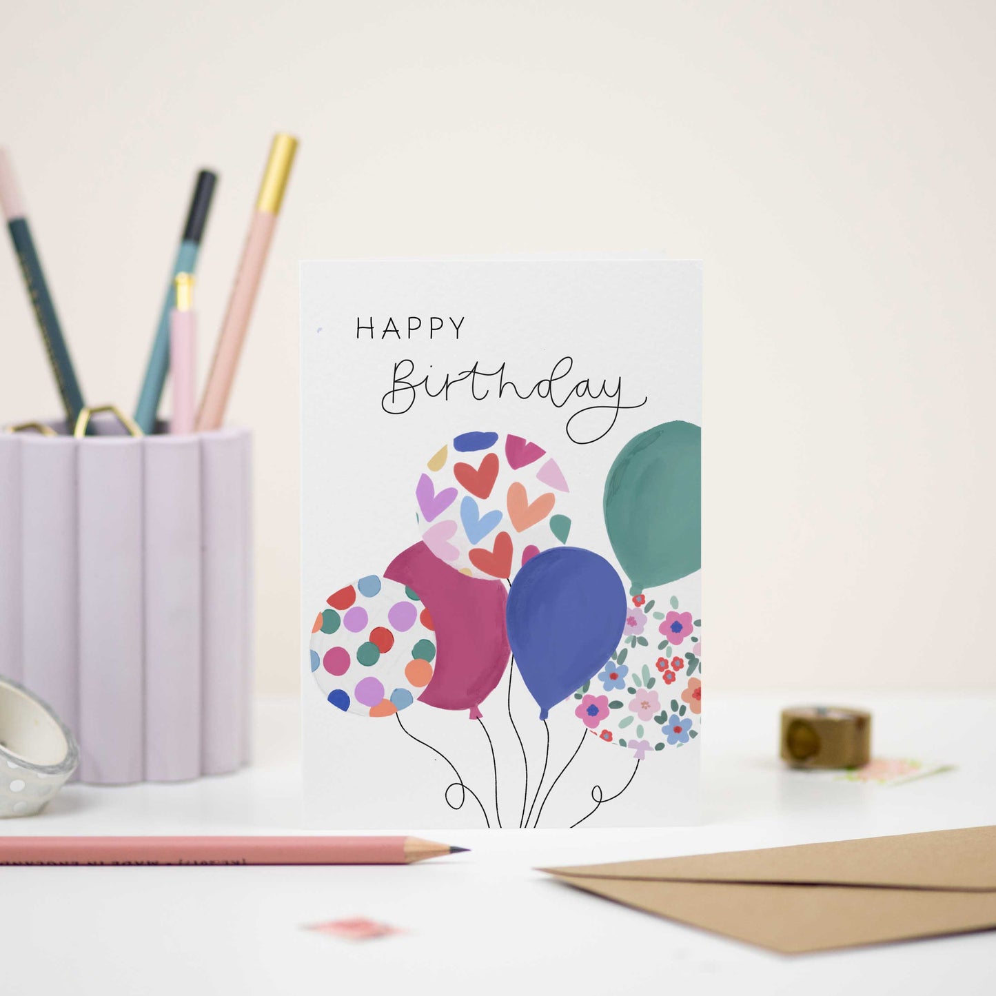 Colourful Balloons Birthday Card