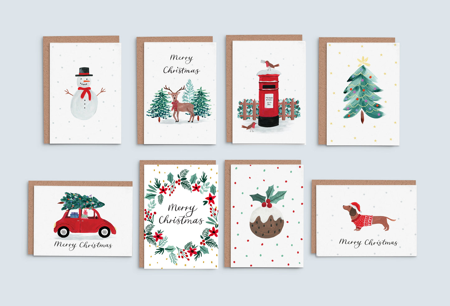 8 Assorted Christmas Cards