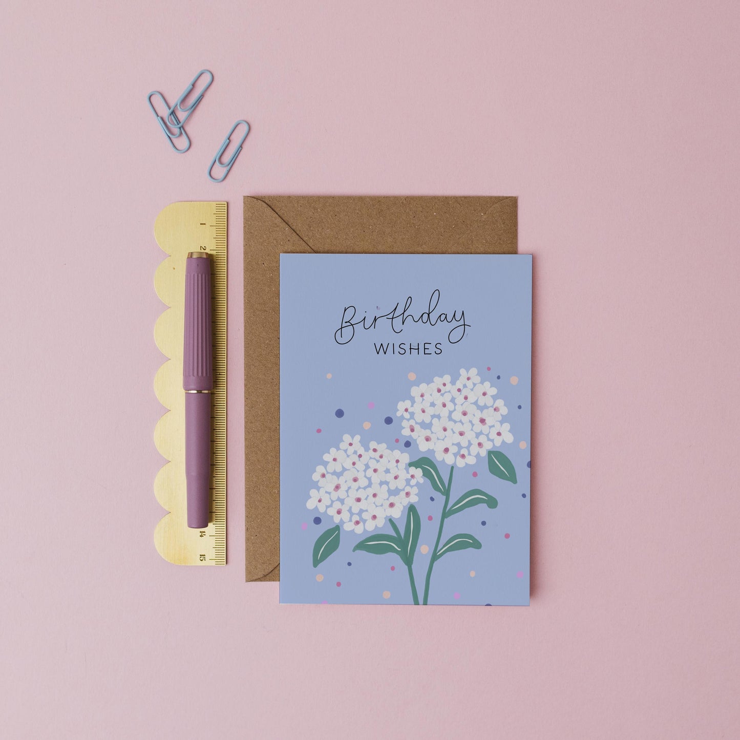 Hydrangea Birthday Wishes Card