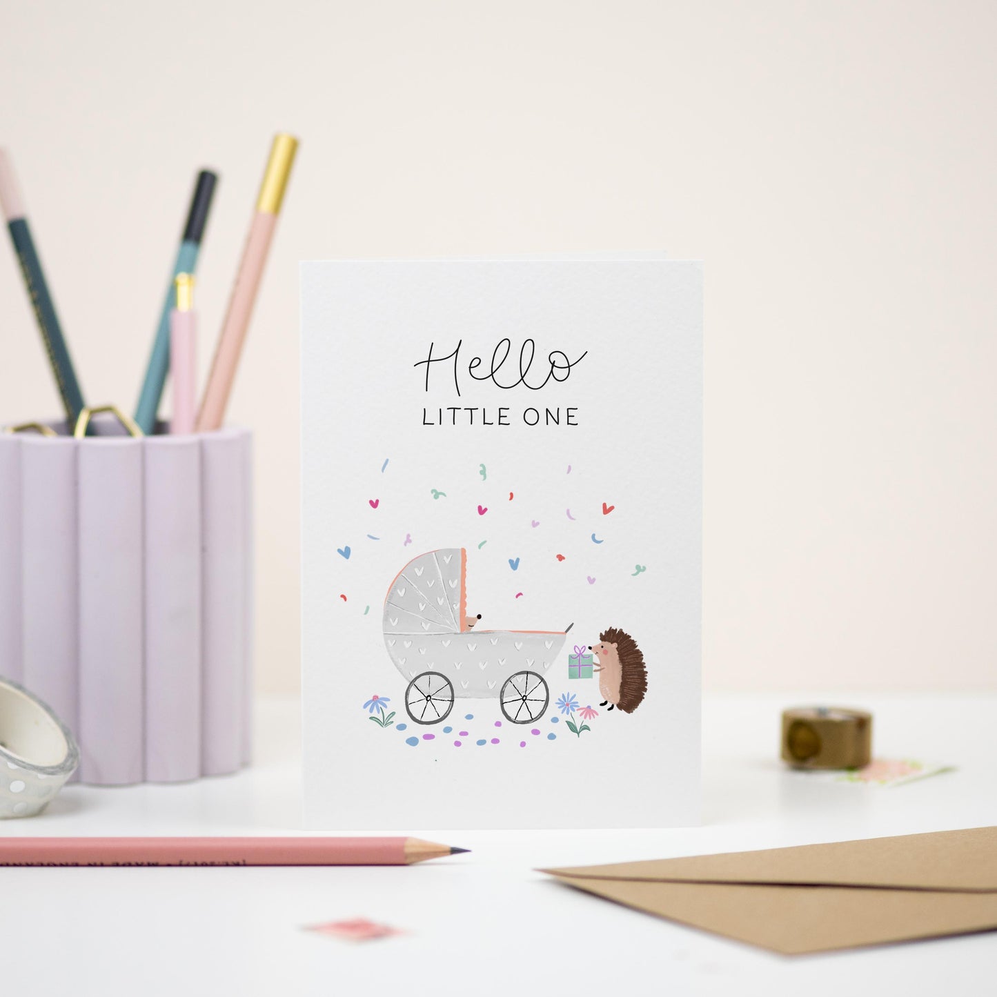 Hello Little One Pram Card