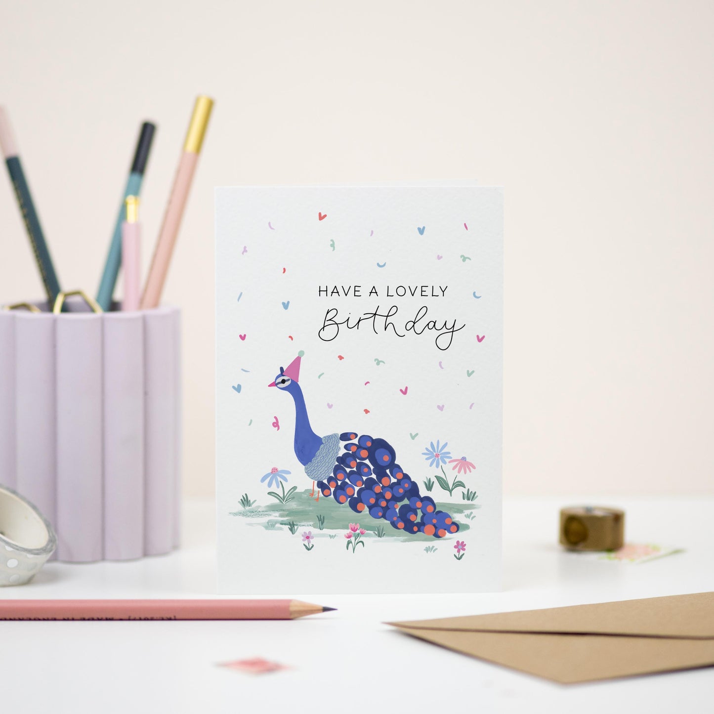 Peacock Birthday Card