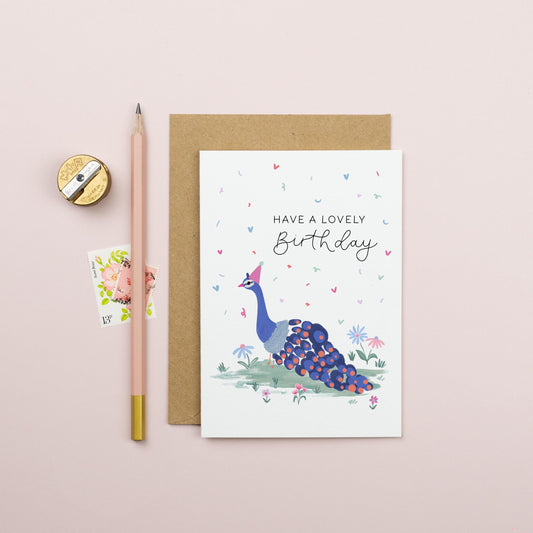 Peacock Birthday Card