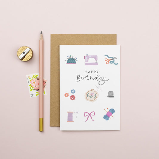 Sewing Birthday Card