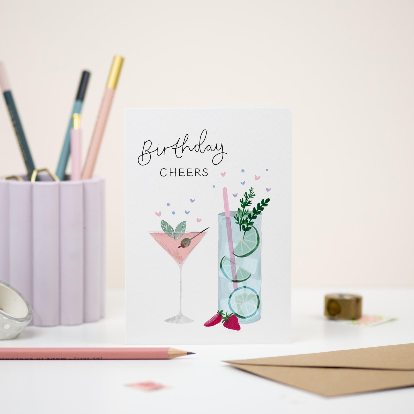 Birthday Cocktails Card