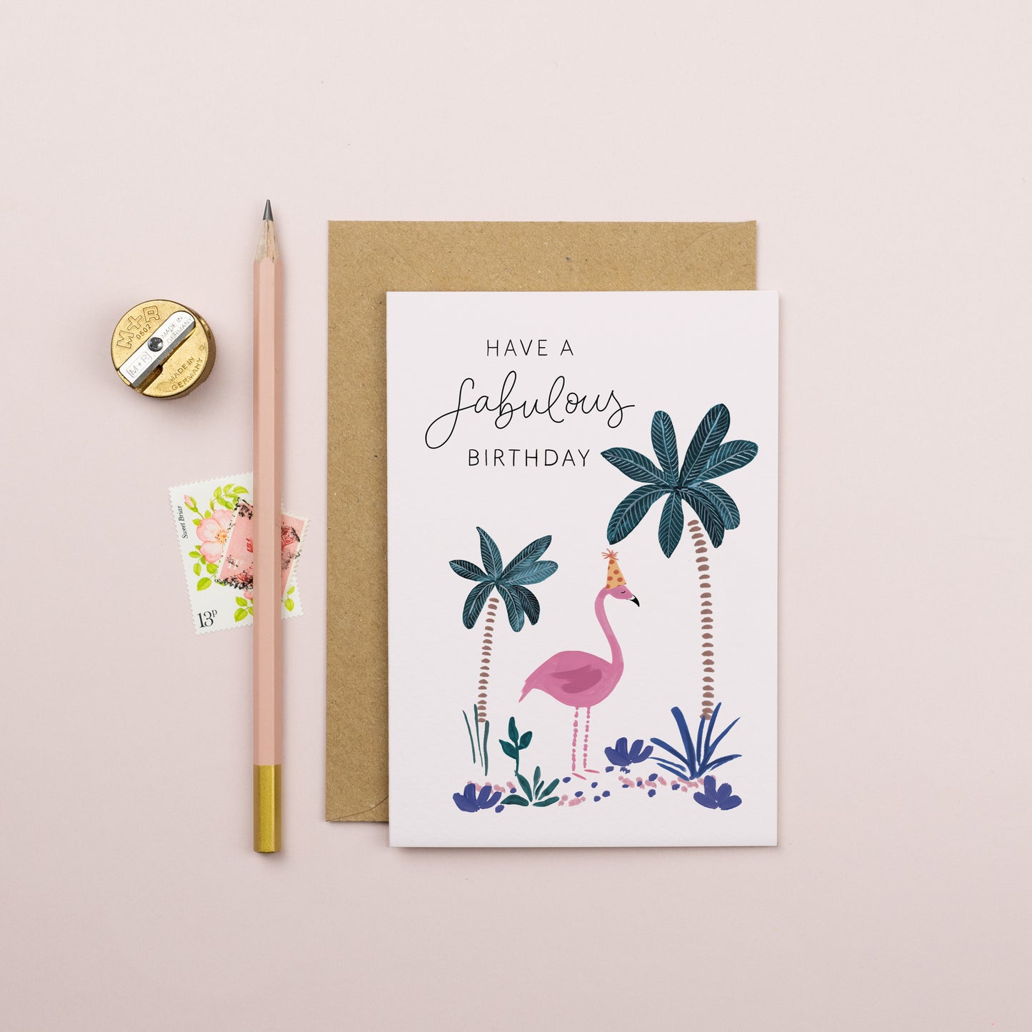 Flamingo Birthday Card