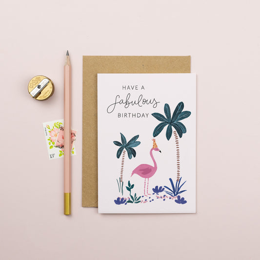 Flamingo Birthday Card