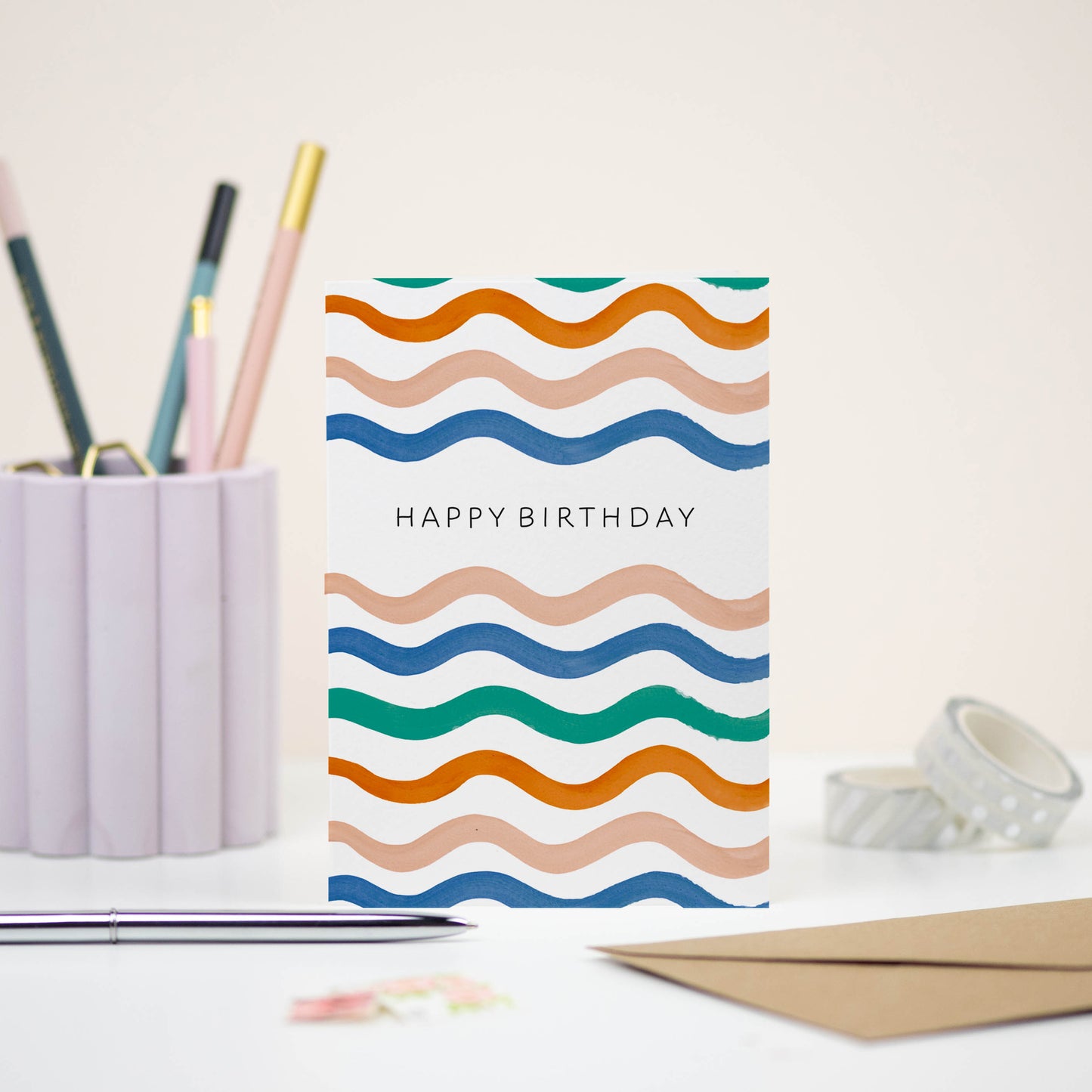 Happy Birthday Waves Card