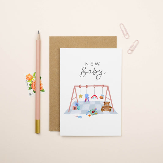 New Baby Play Gym Card