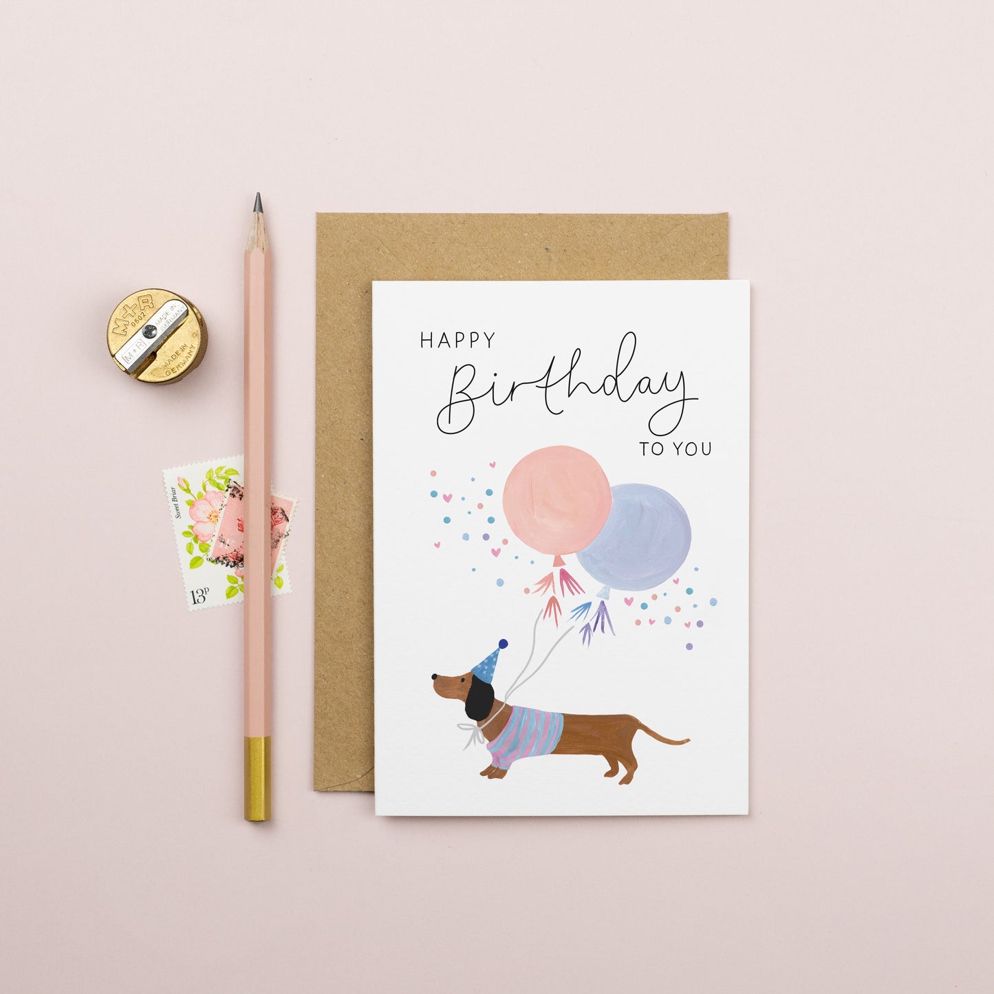 Sausage Dog Birthday Card