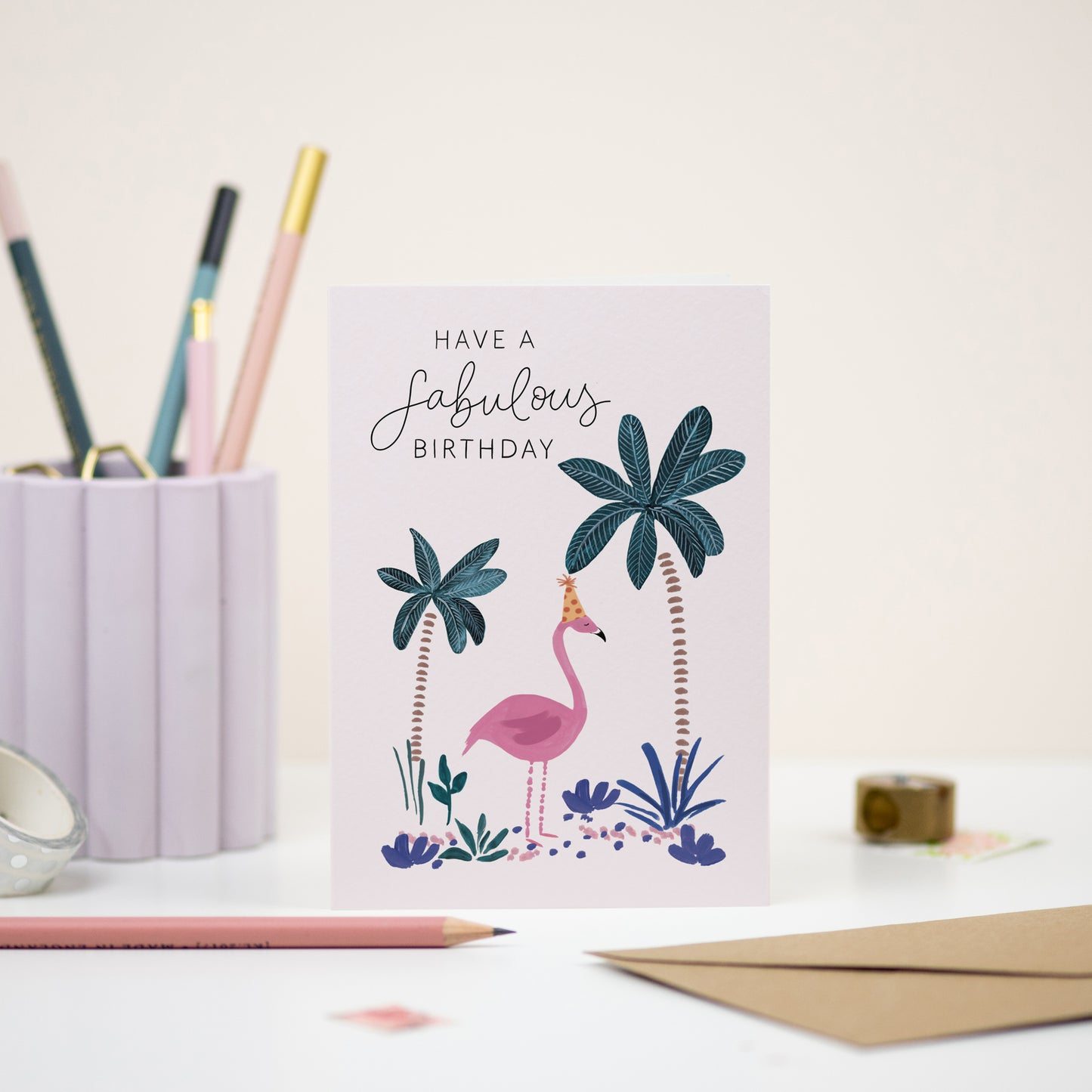 Flamingo Birthday Card