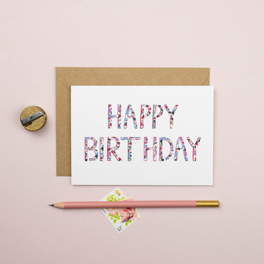 Happy Birthday Floral Card