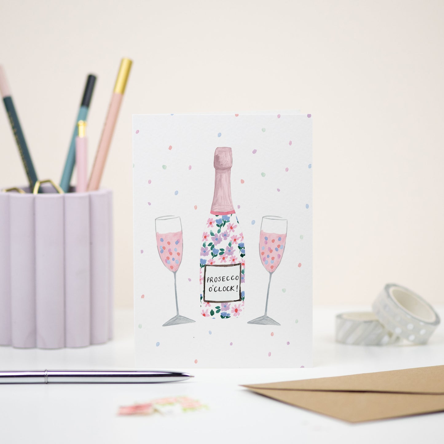 Prosecco Birthday Card