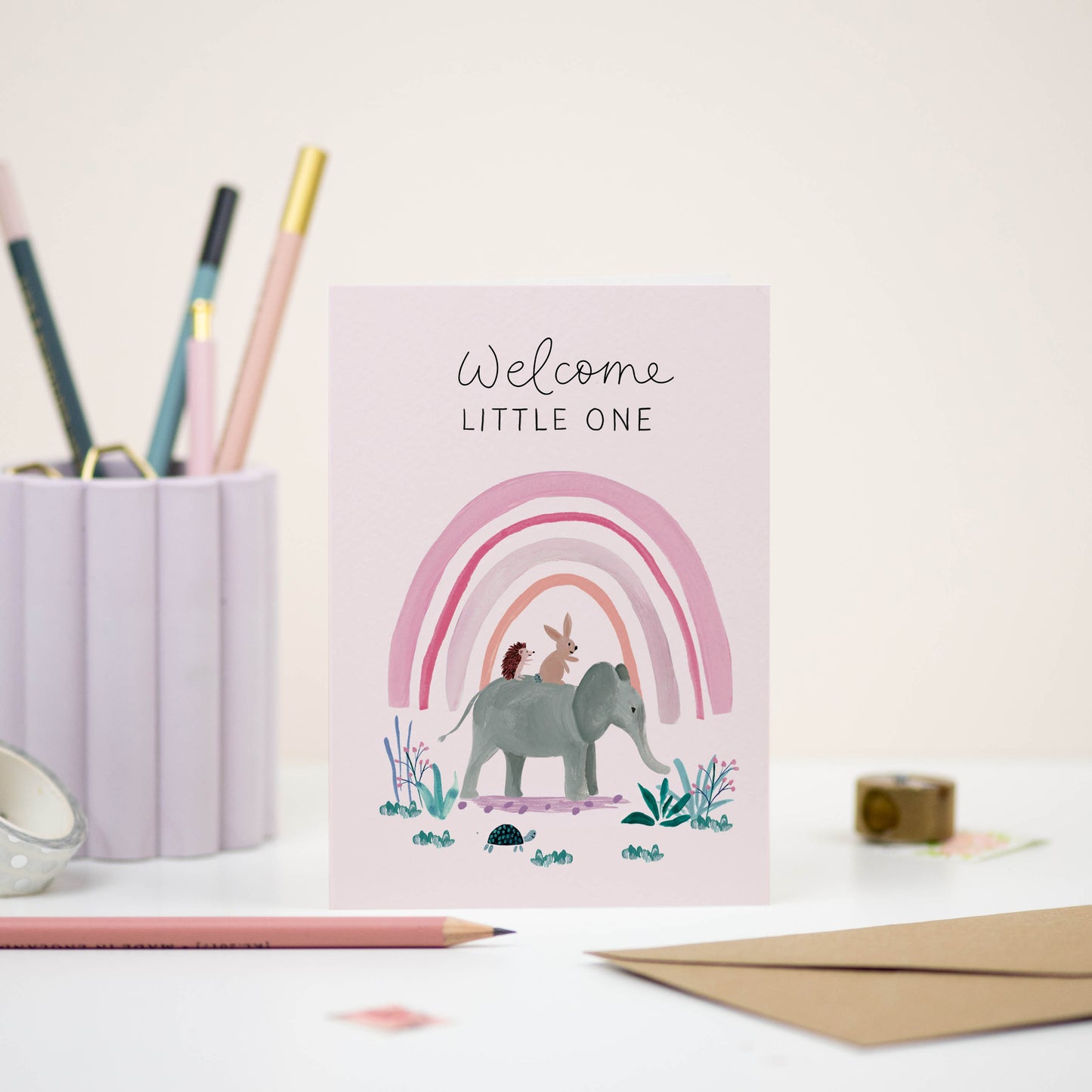 Welcome Little One Girl Card