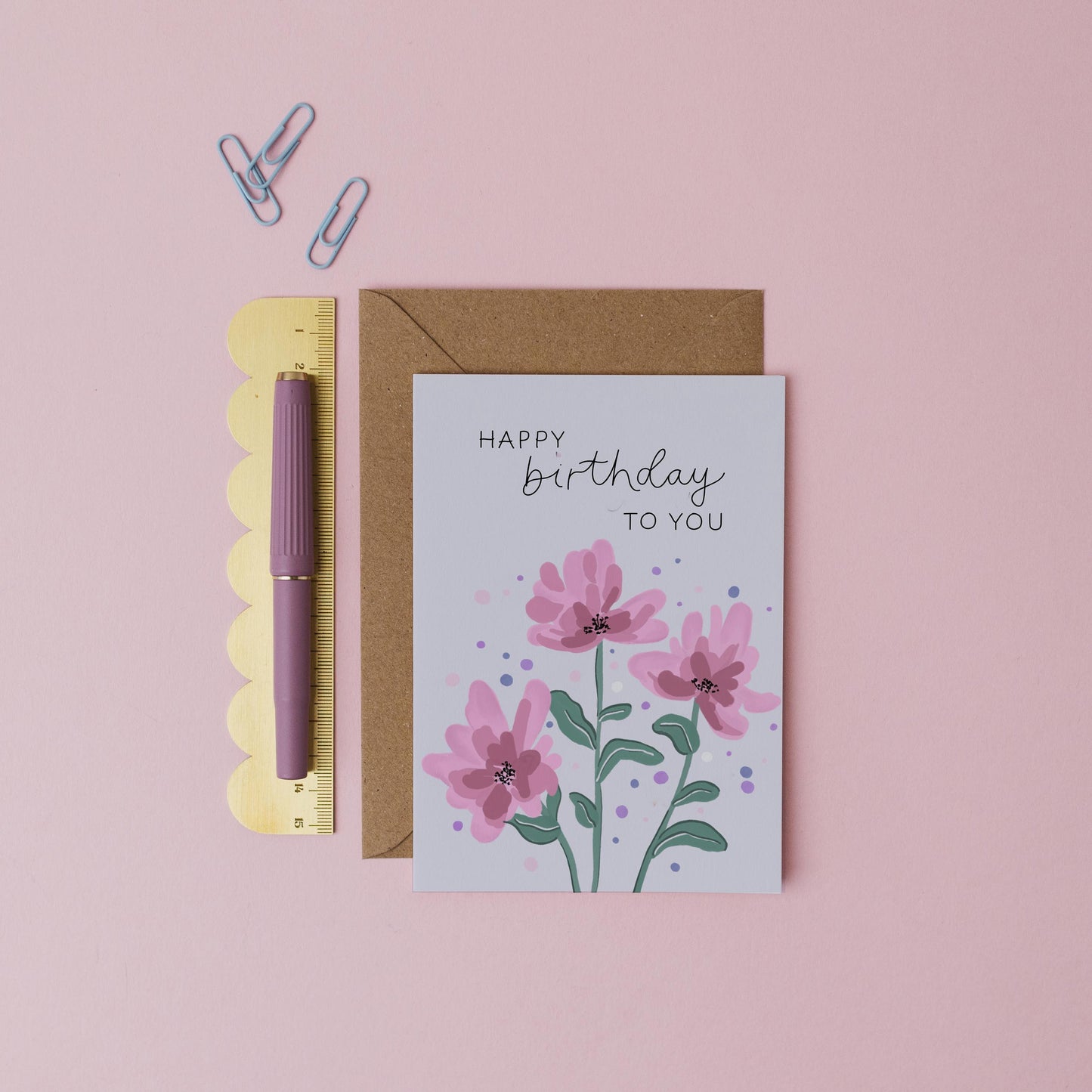 Birthday Peonies Card