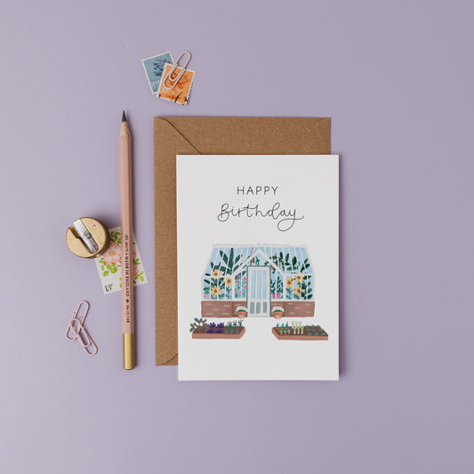 Greenhouse Birthday Card