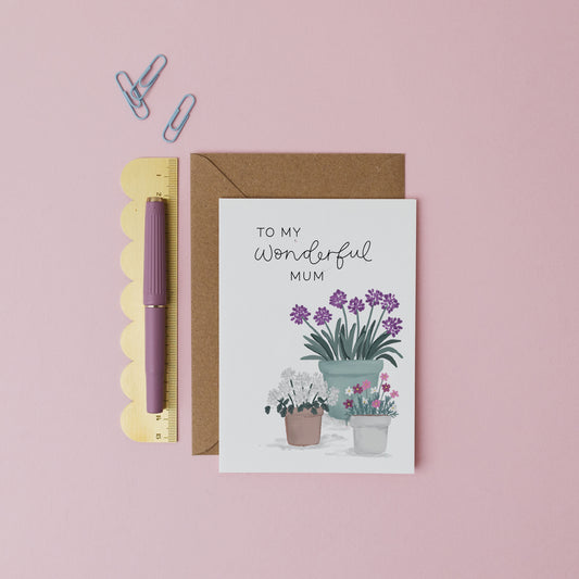 To My Wonderful Mum Card