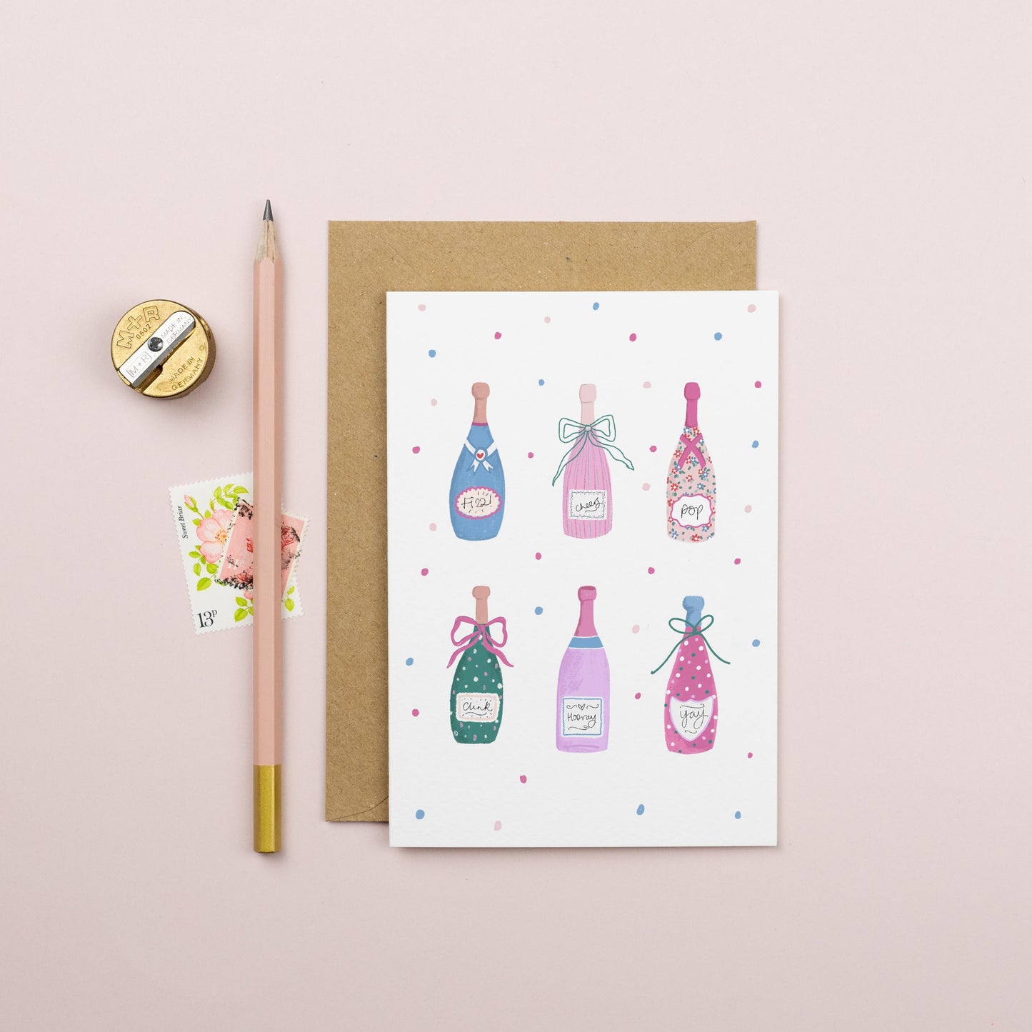 Wine Bottles Card