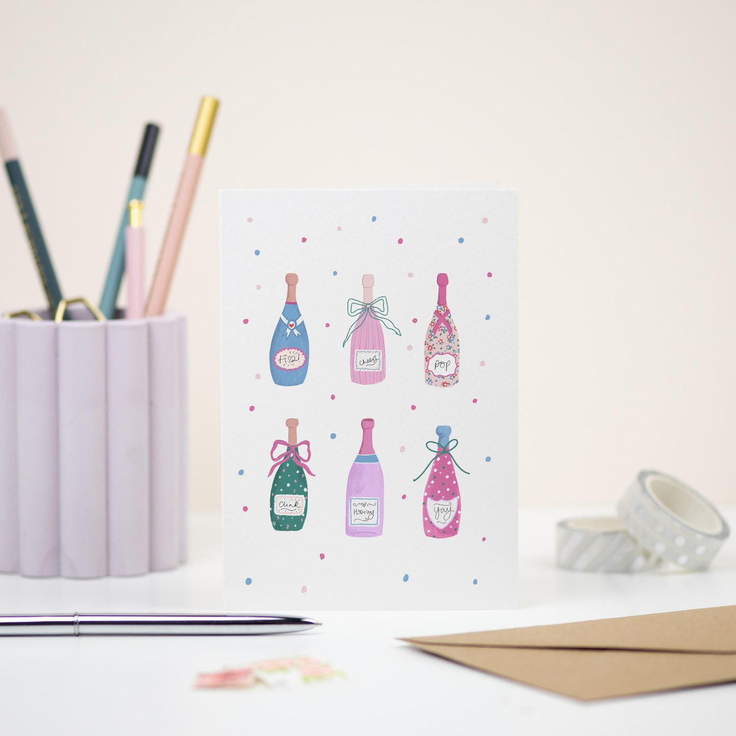 Wine Bottles Card