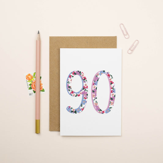 90th Birthday Card