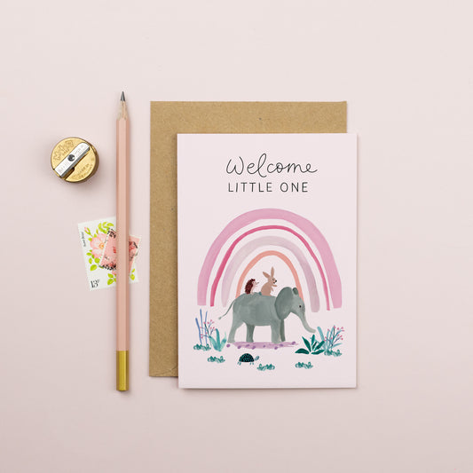 Welcome Little One Girl Card