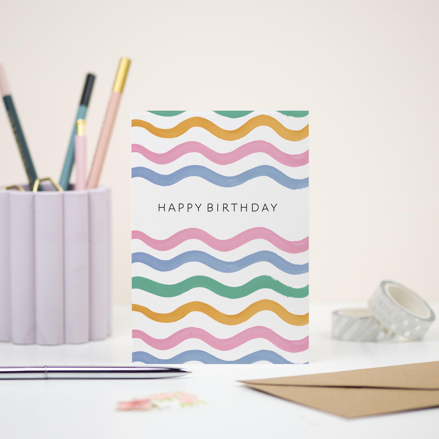 Happy Birthday Waves Card