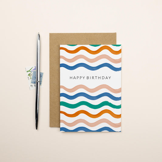 Happy Birthday Wave Card