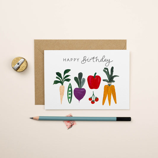 Vegetable Birthday Card
