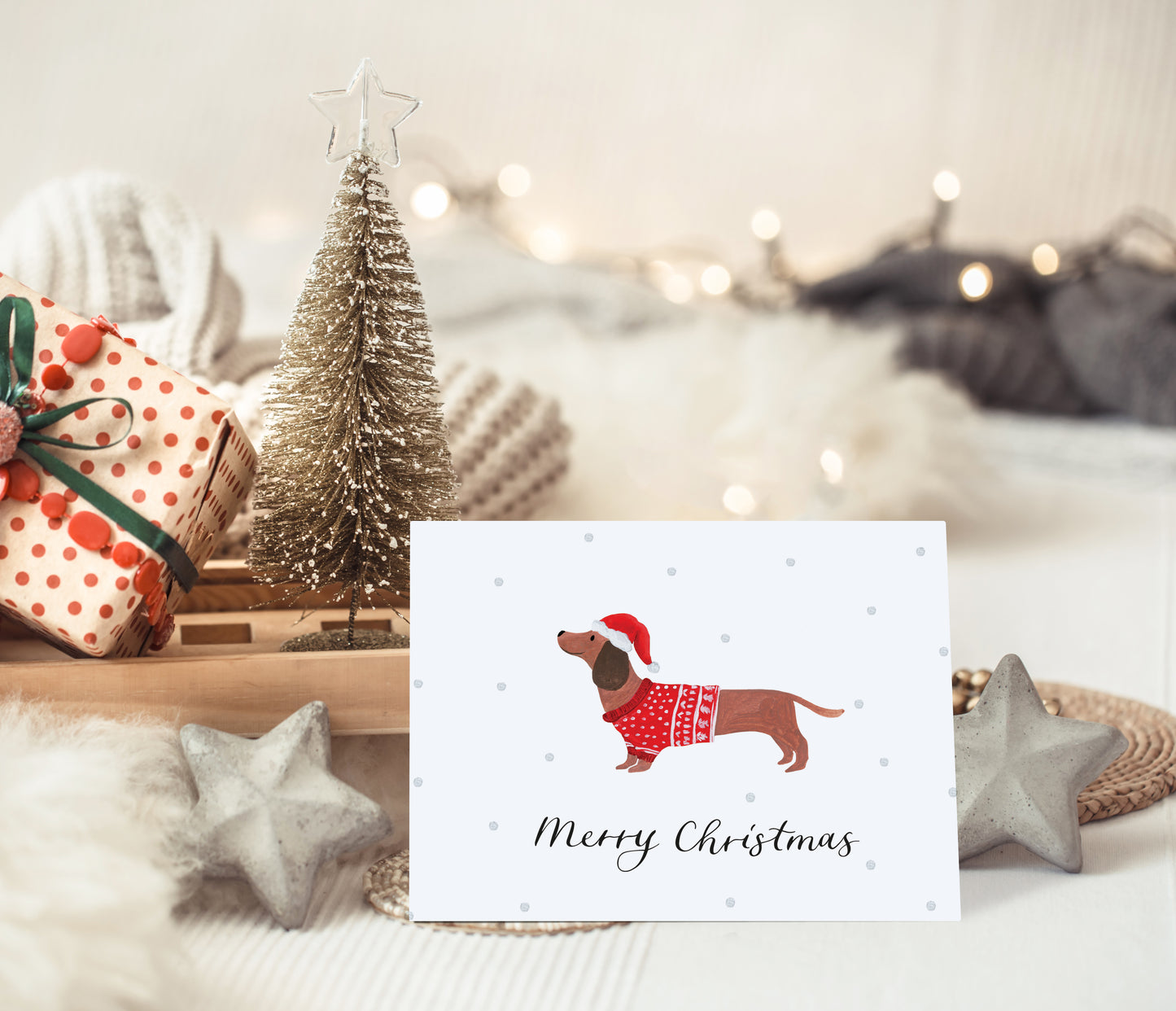 Christmas Sausage Dog Card