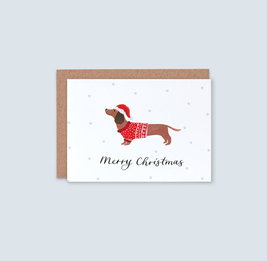 Christmas Sausage Dog Card