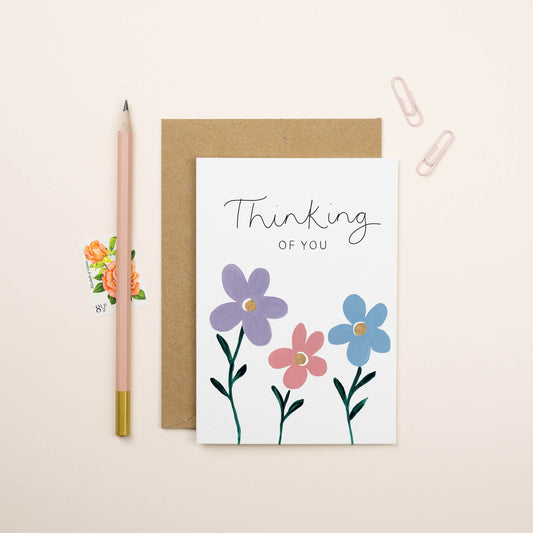 Thinking Of You Flowers Card